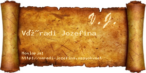 Váradi Jozefina névjegykártya